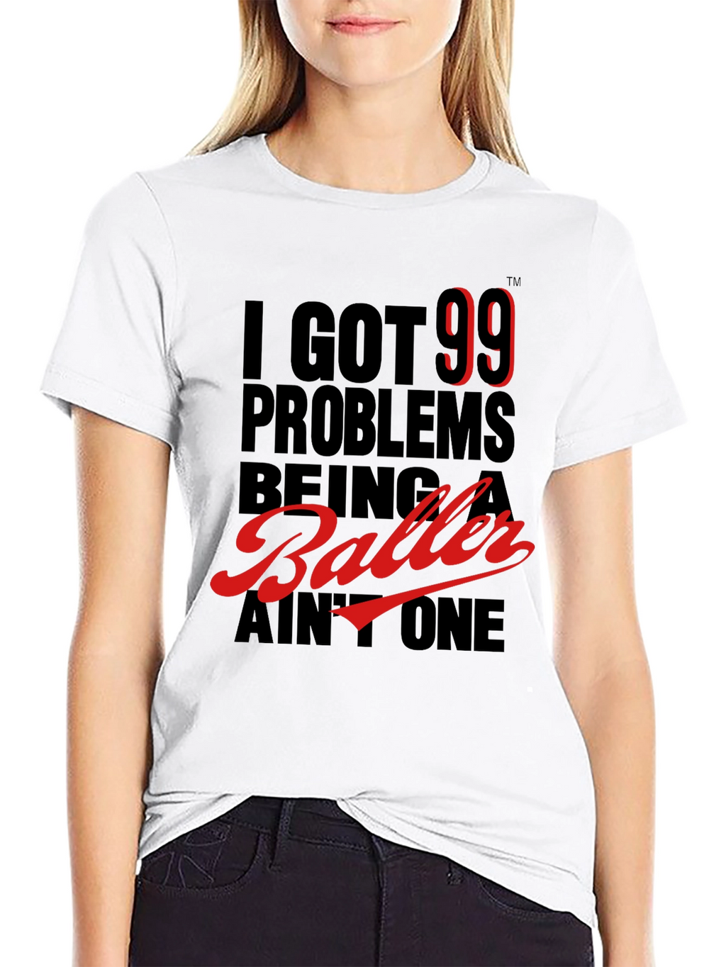 99 Problems Baller Graphic Tee - Black