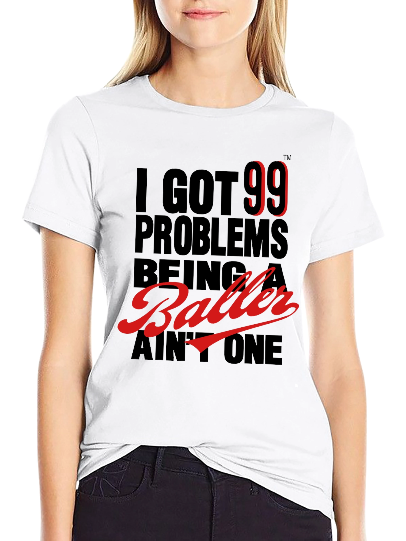 99 Problems Baller Graphic Tee - Black