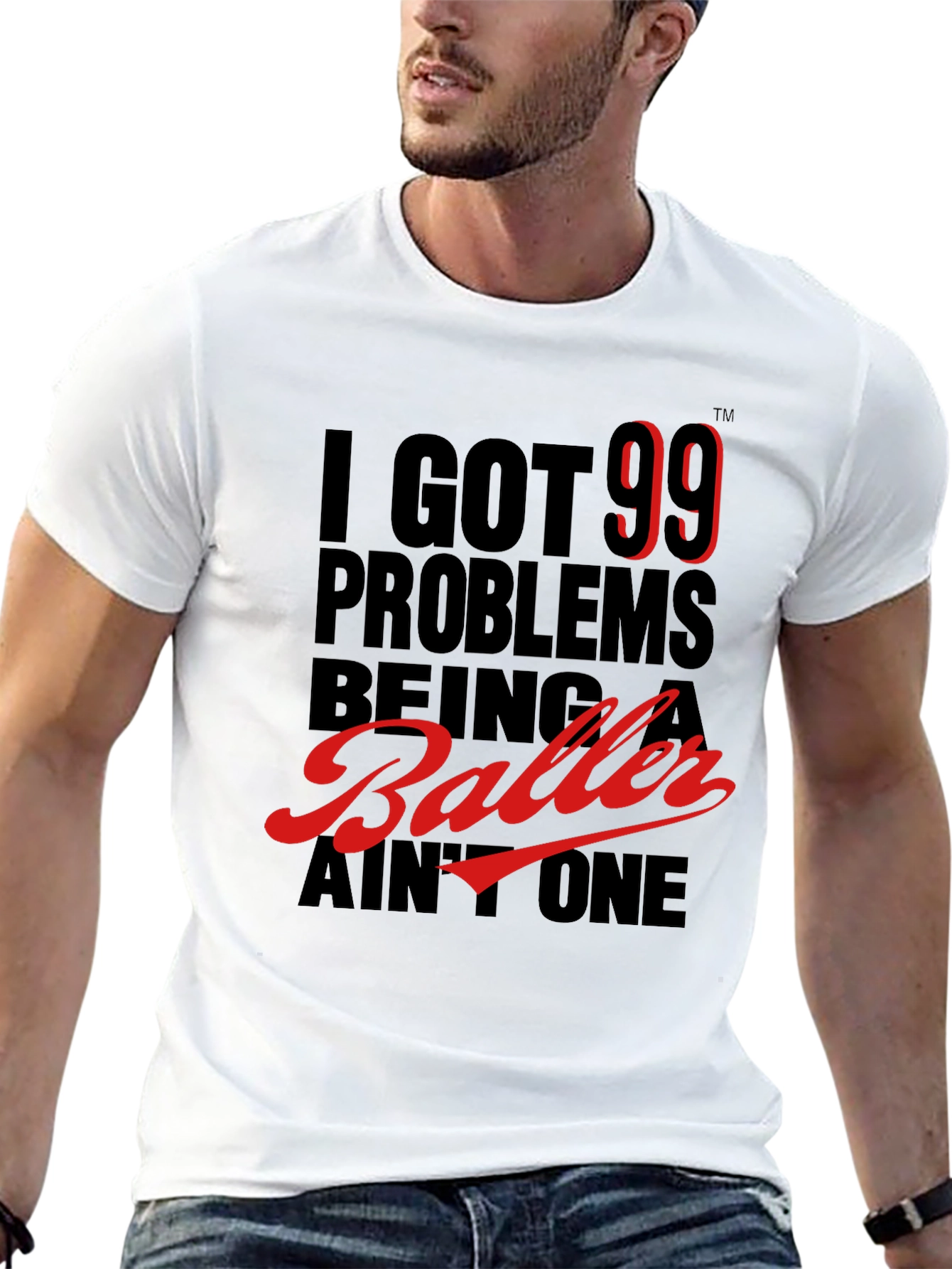 99 Problems Baller Graphic Tee - Black