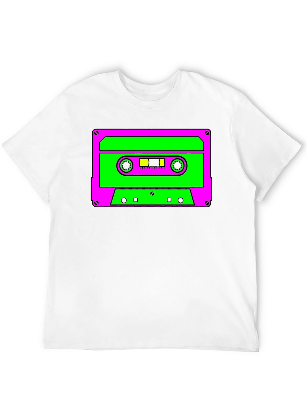 Retro Cassette Graphic Tee - Black Cotton