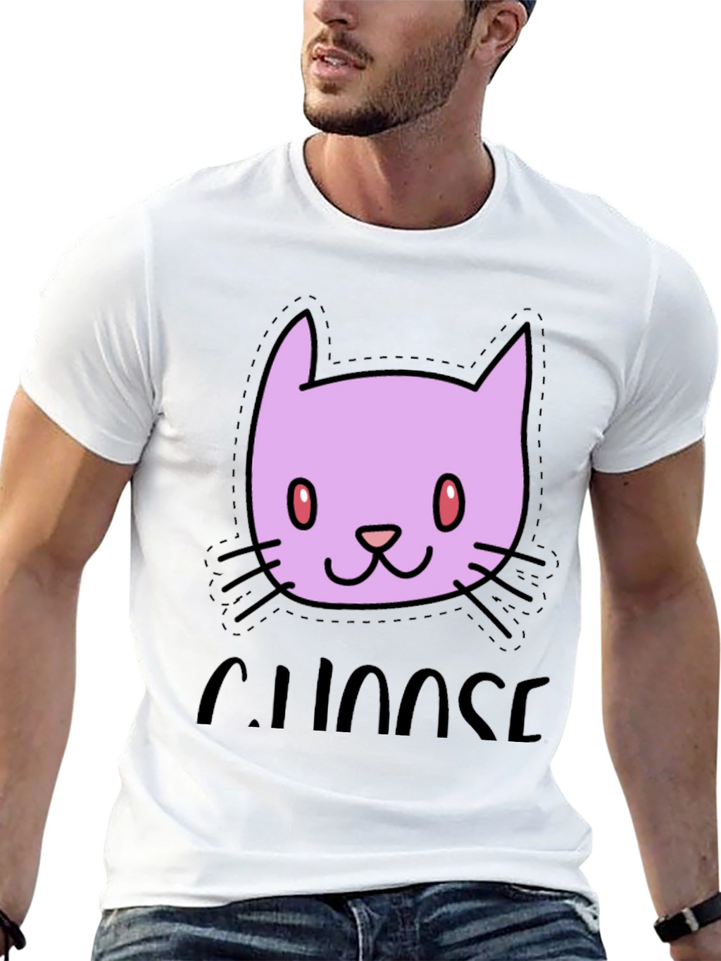 Choose Chaos Cat T-Shirt - Stylish Graphic Tee
