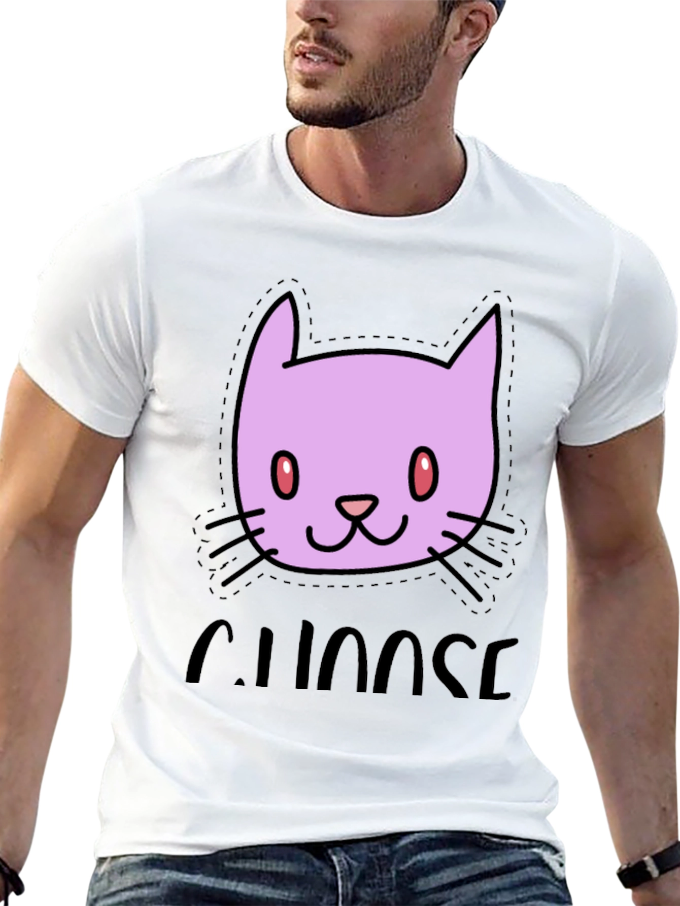 Choose Chaos Cat T-Shirt - Stylish Graphic Tee