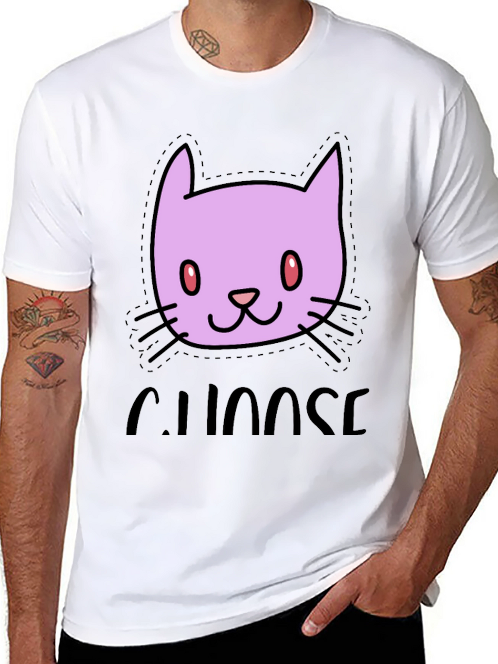 Choose Chaos Cat T-Shirt - Stylish Graphic Tee