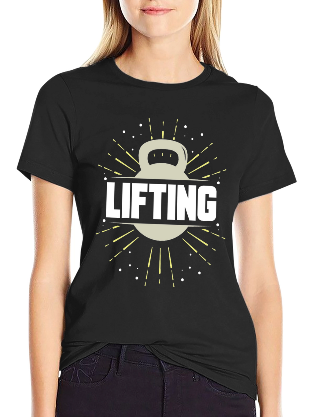 Lifting Kettlebell Graphic Tee - Gym Workout Shirt