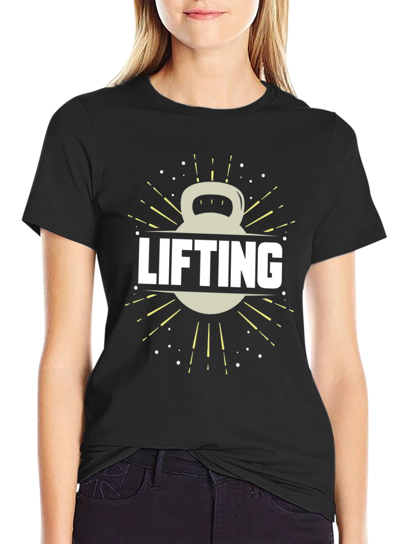 Lifting Kettlebell Graphic Tee - Gym Workout Shirt