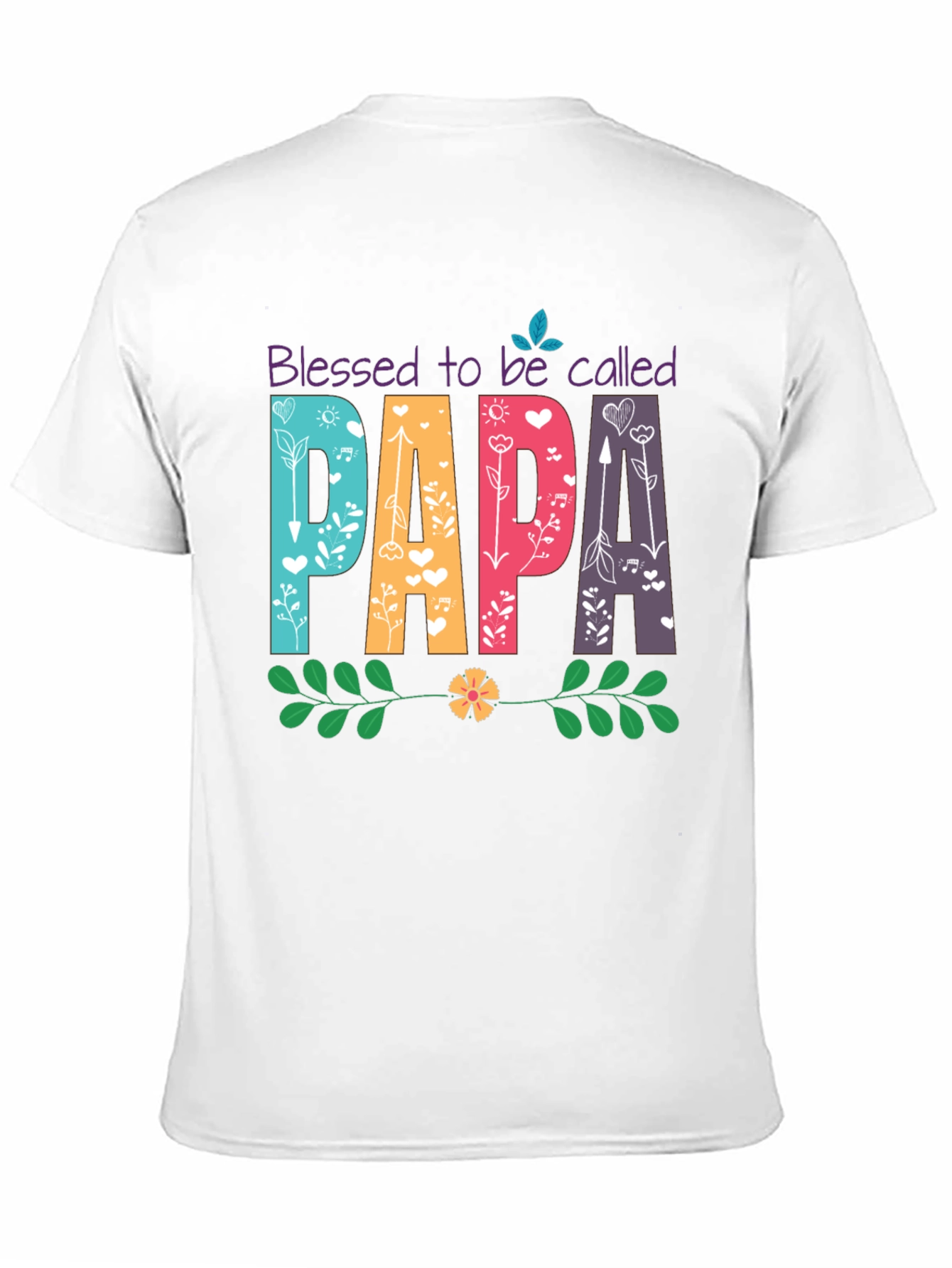Blessed Papa Graphic T-Shirt - Fathers Day Gift