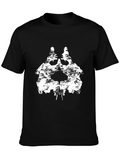 Grunge Skull Graphic Black T-Shirt
