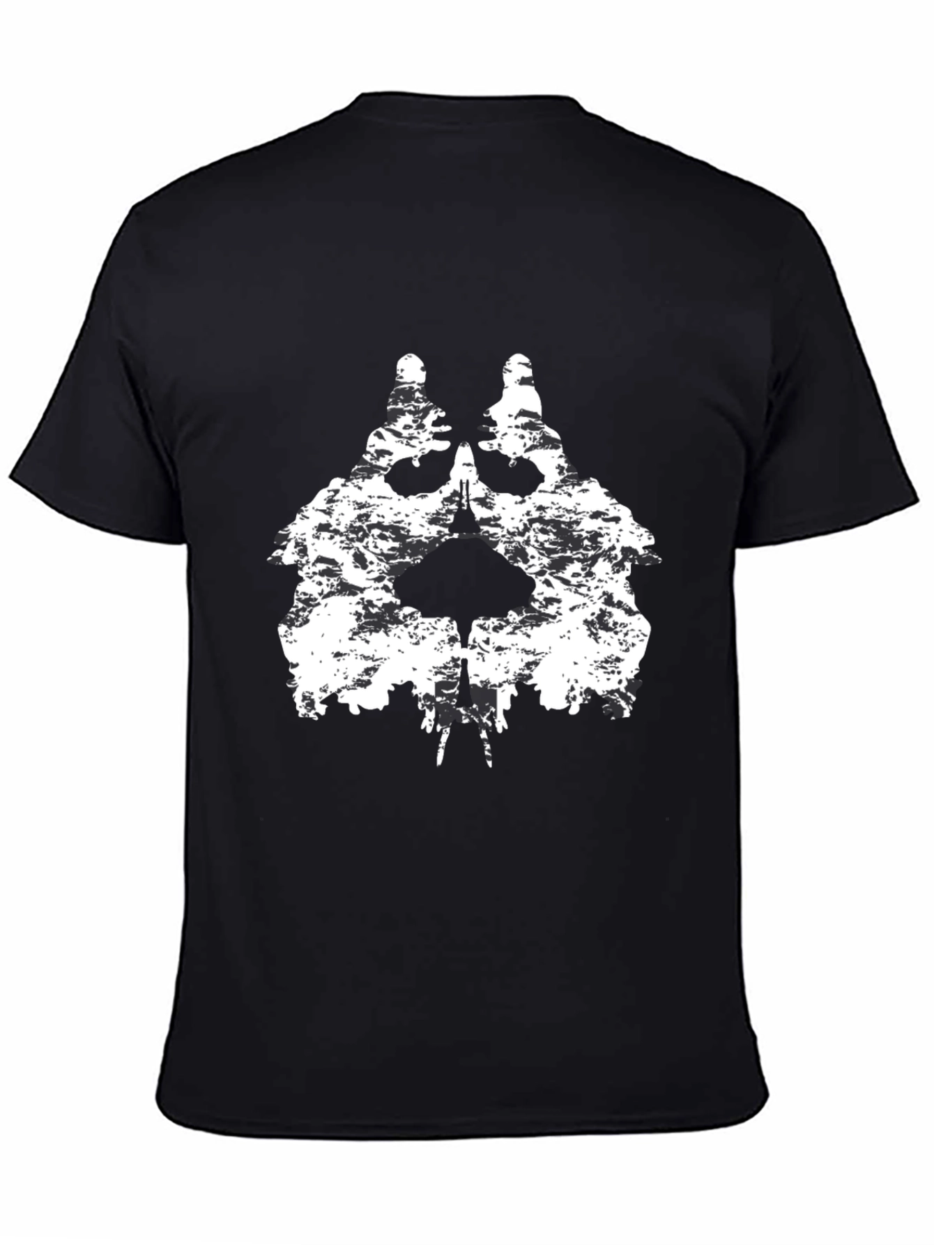 Grunge Skull Graphic Black T-Shirt