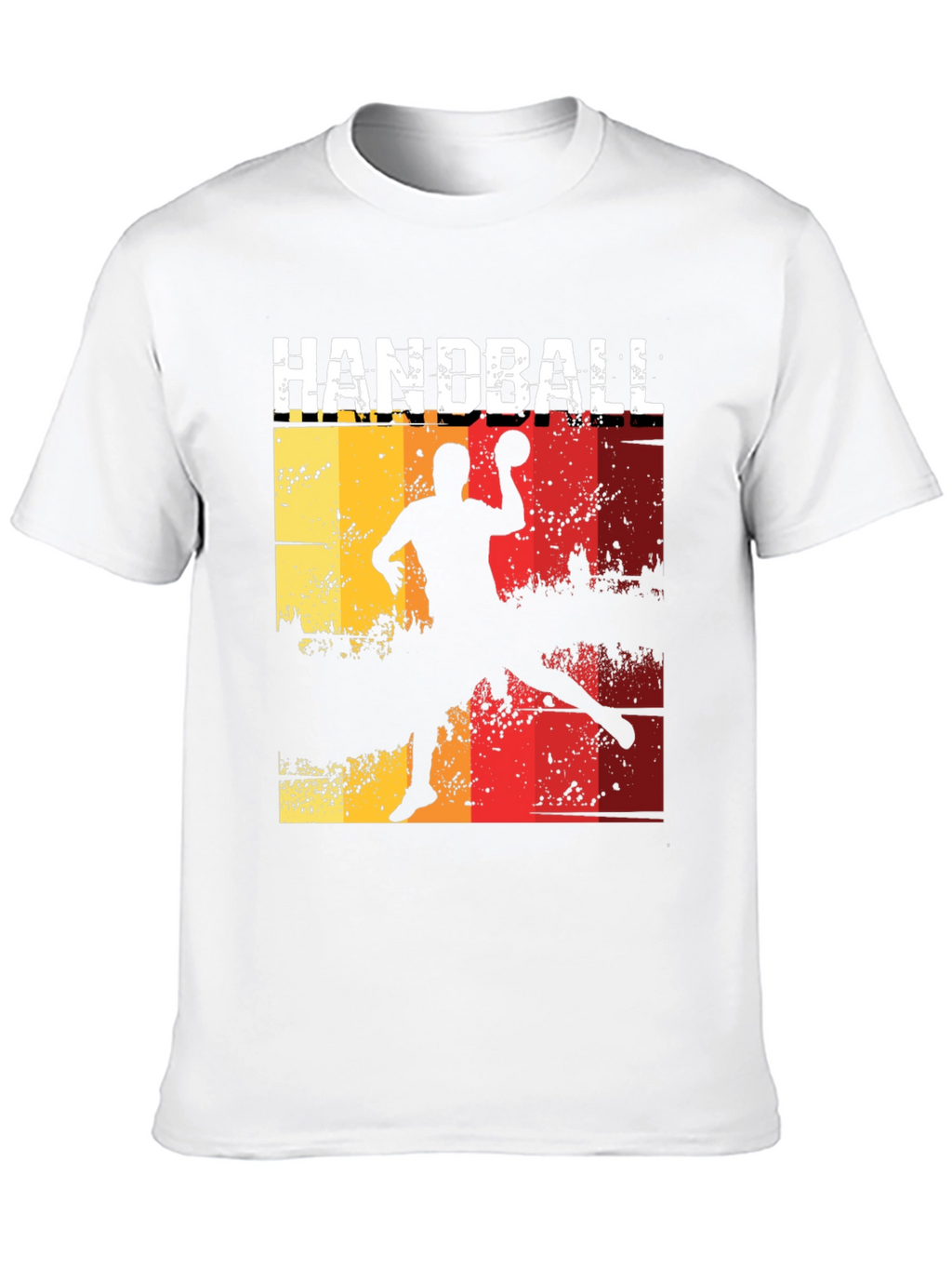 Handball Player Graphic Tee - Retro Style T-Shirt