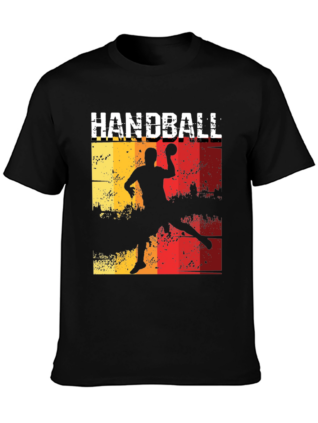 Handball Player Graphic Tee - Retro Style T-Shirt