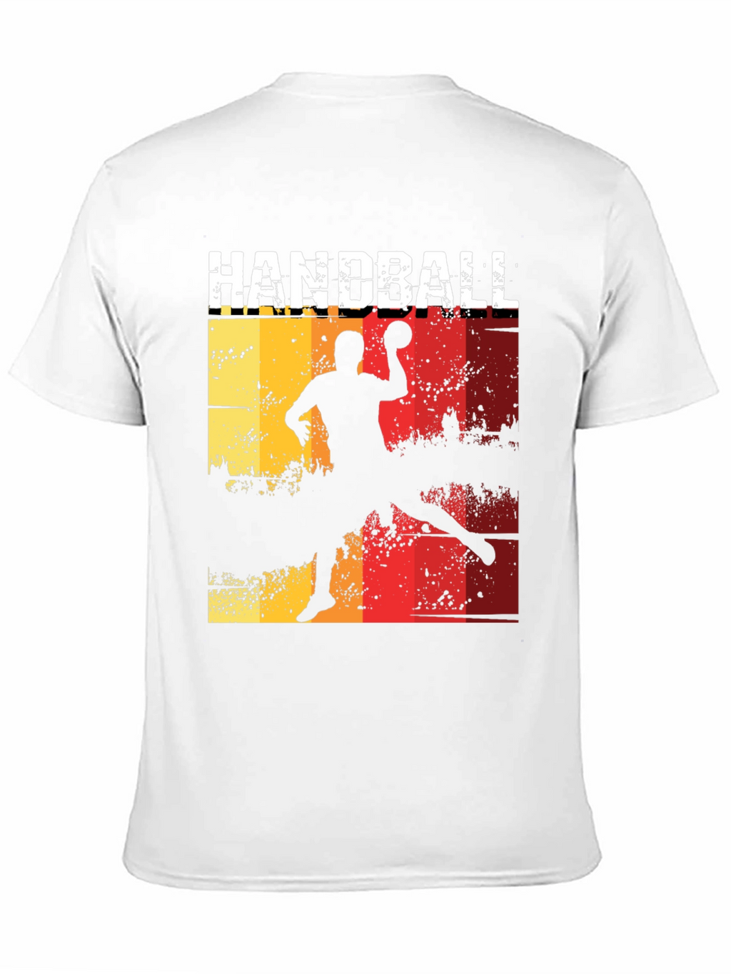 Handball Player Graphic Tee - Retro Style T-Shirt