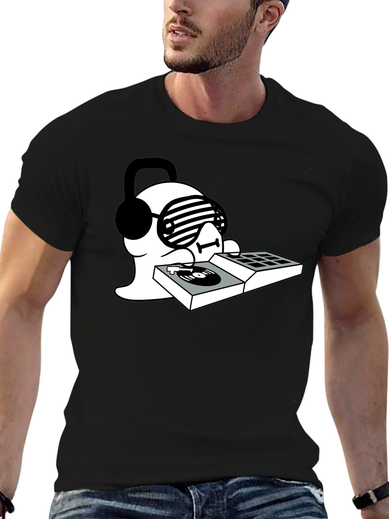 DJ Ghost T-Shirt - Black Graphic Tee
