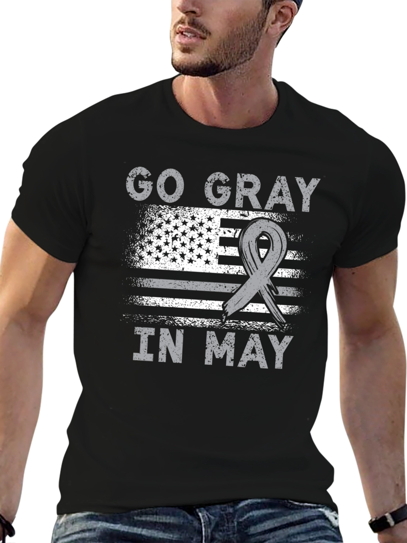 Go Gray in May T-Shirt - Brain Cancer Awareness Tee
