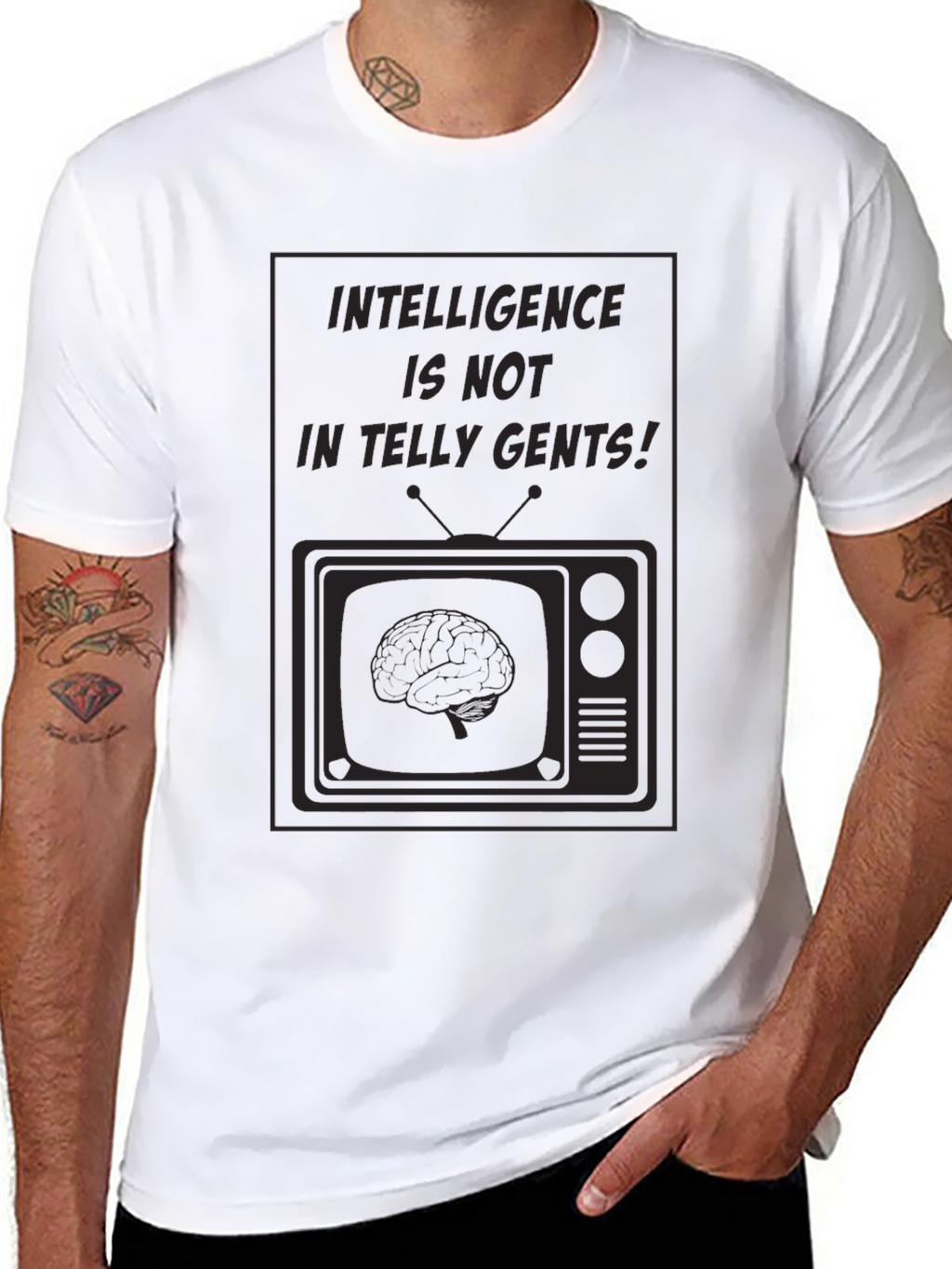 Intelligence is Not in Telly Gents! T-Shirt