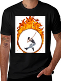 Flaming Hoop Dancer Black T-Shirt