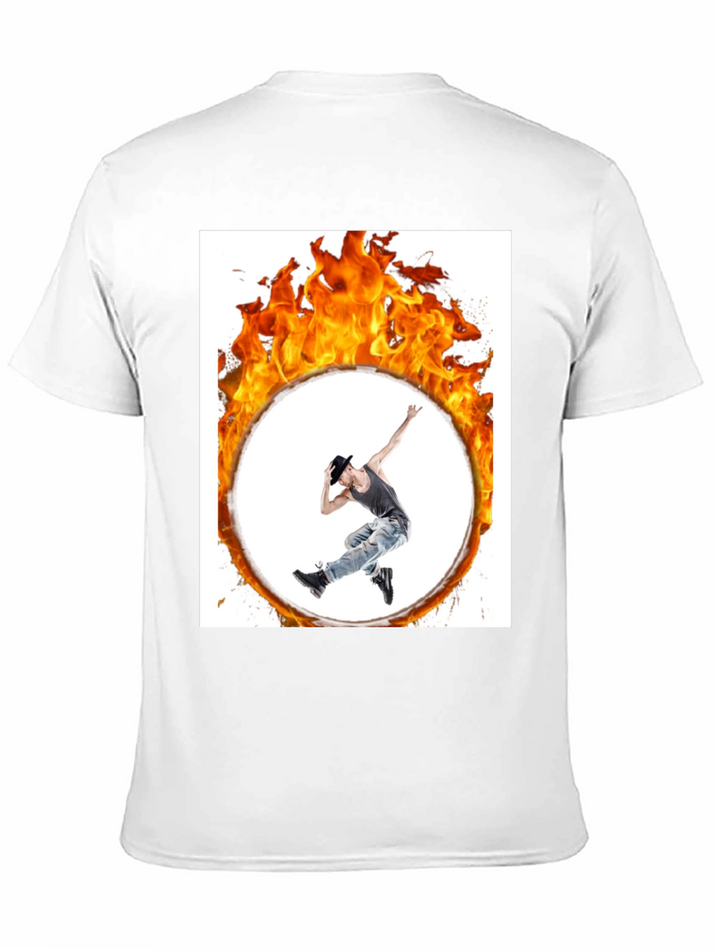 Flaming Hoop Dancer Black T-Shirt