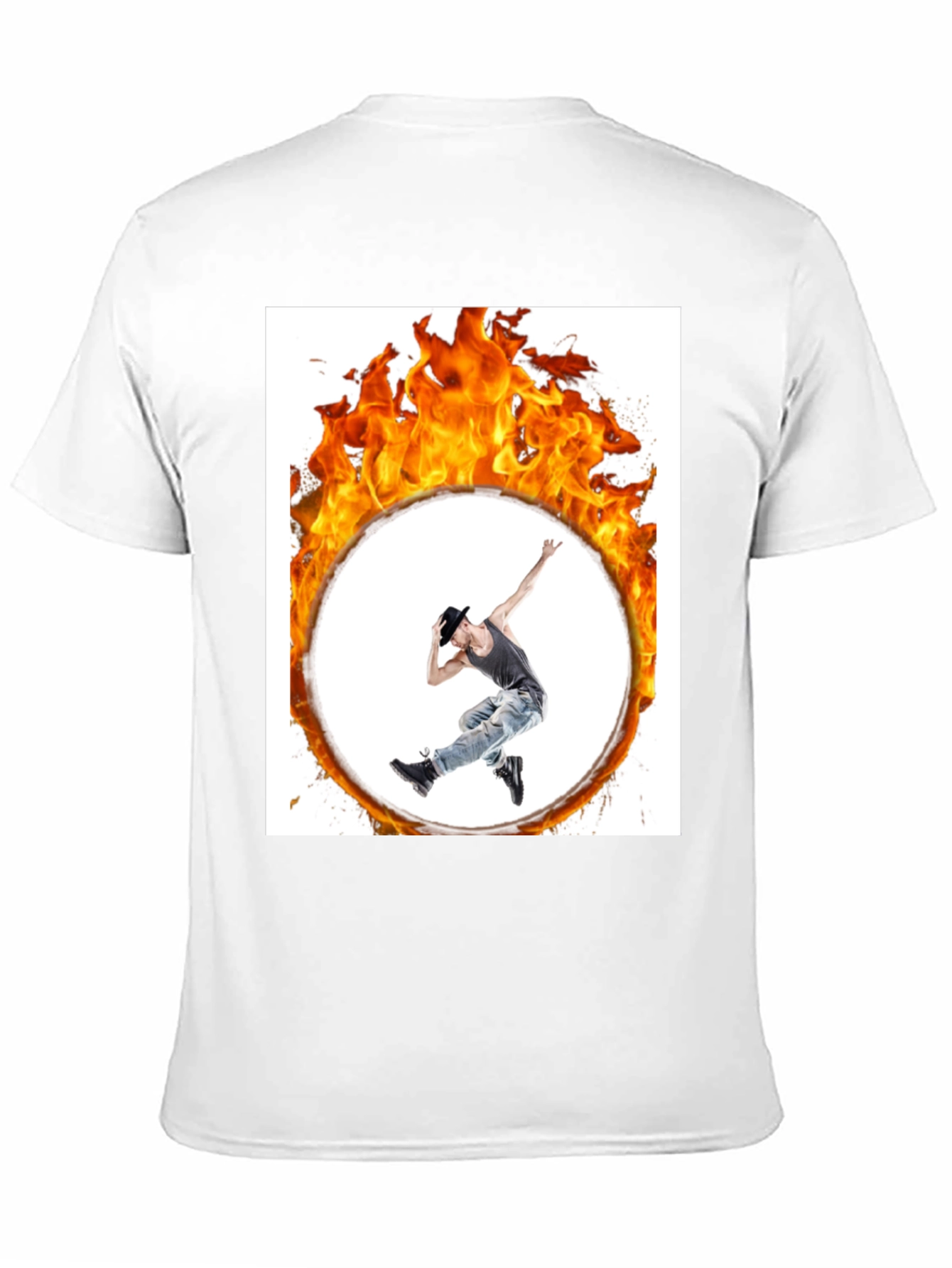 Flaming Hoop Dancer Black T-Shirt