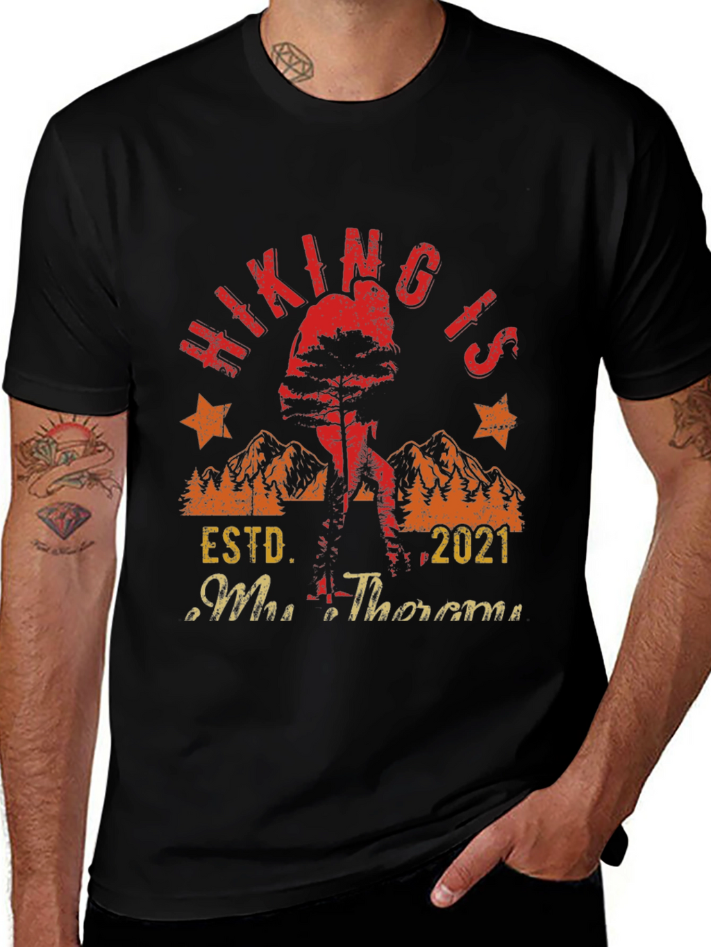 Hiking Is My Therapy Graphic Tee