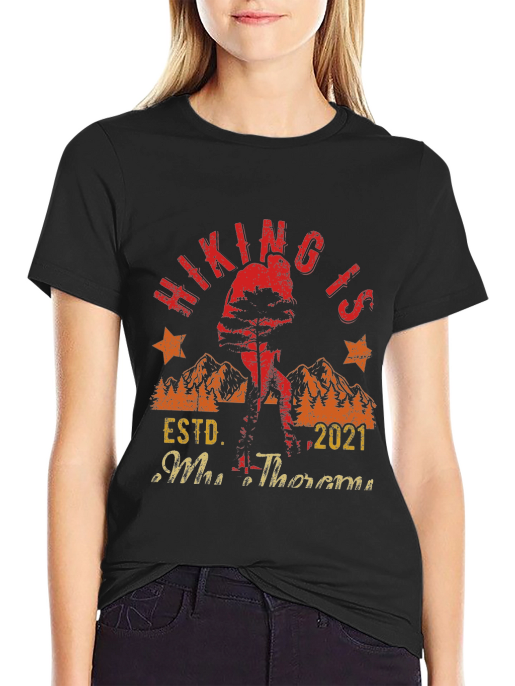 Hiking Is My Therapy Graphic Tee