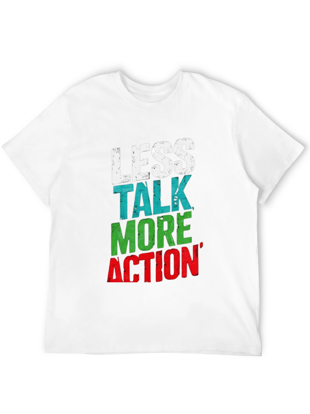 Less Talk More Action Graphic Tee - Black