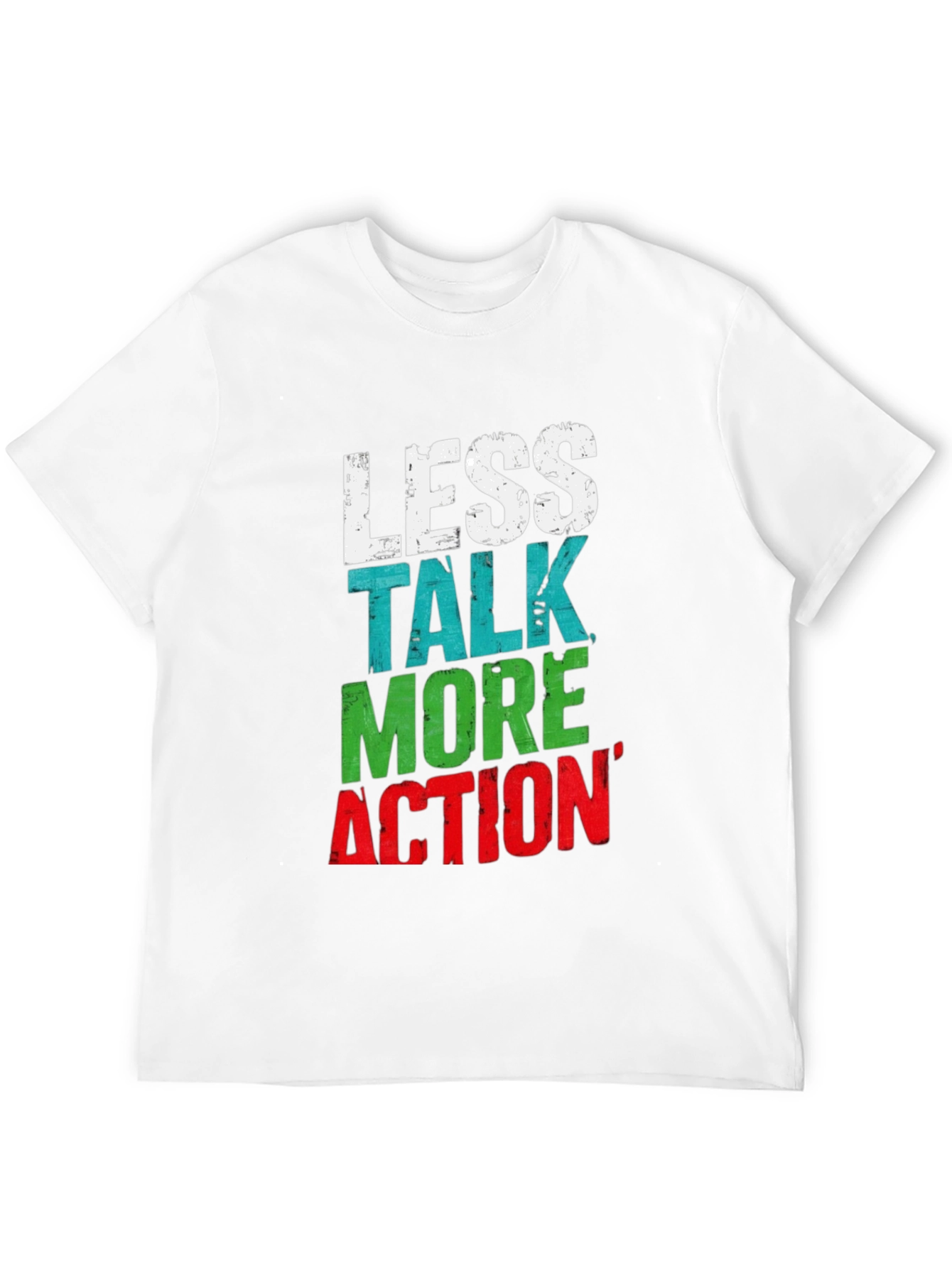 Less Talk More Action Graphic Tee - Black
