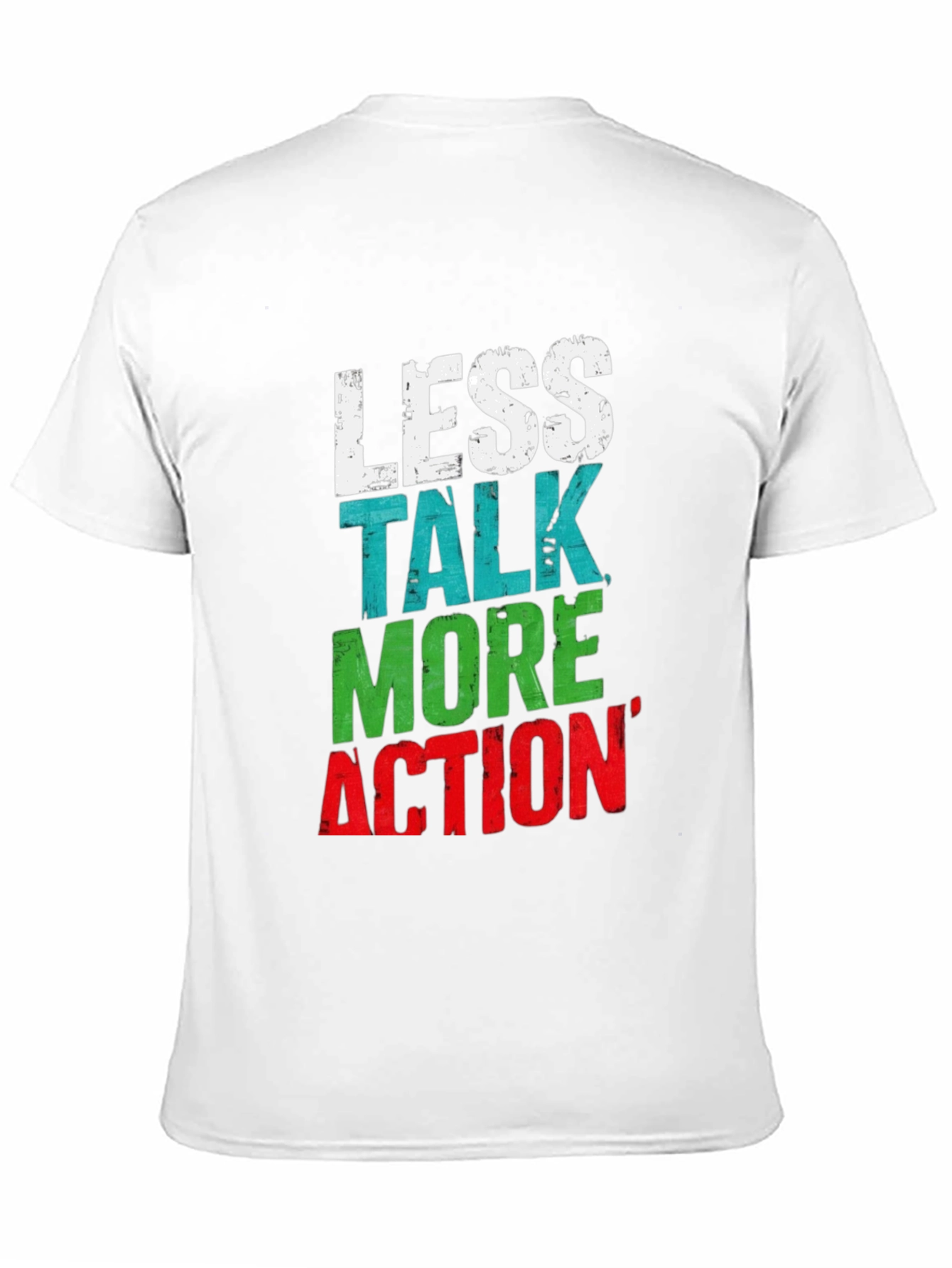 Less Talk More Action Graphic Tee - Black