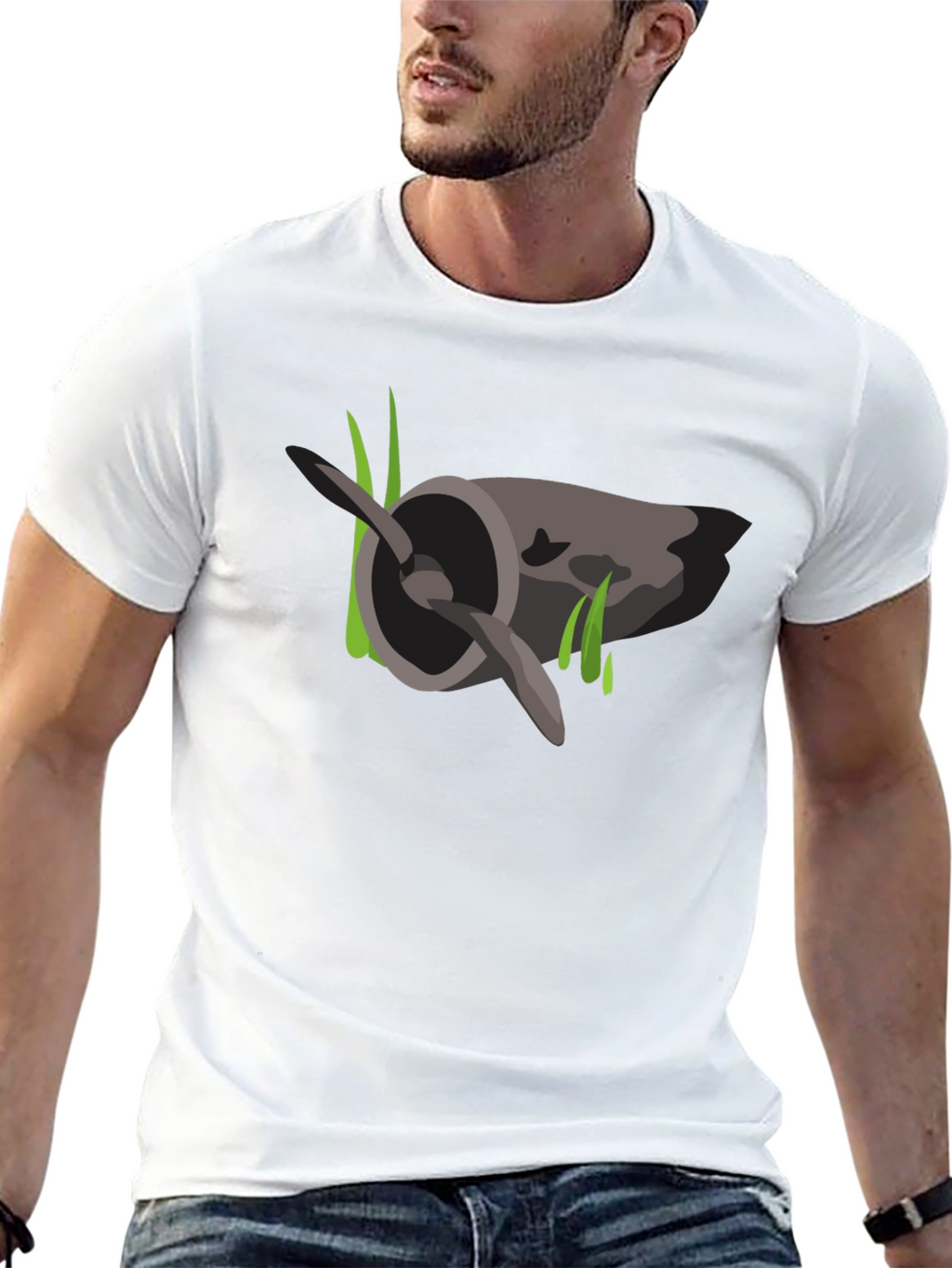 Mossy Plane Propeller Graphic T-Shirt