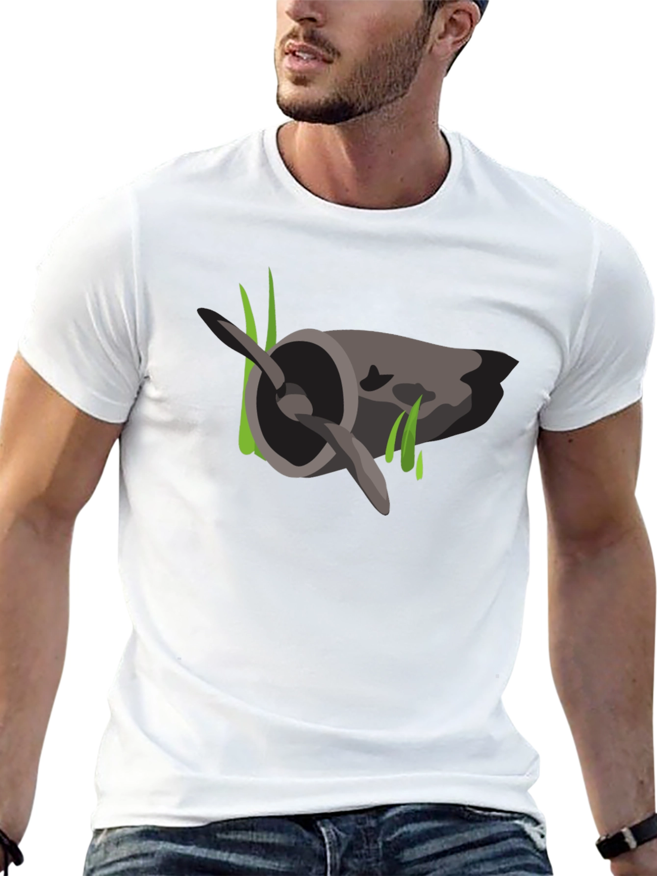 Mossy Plane Propeller Graphic T-Shirt