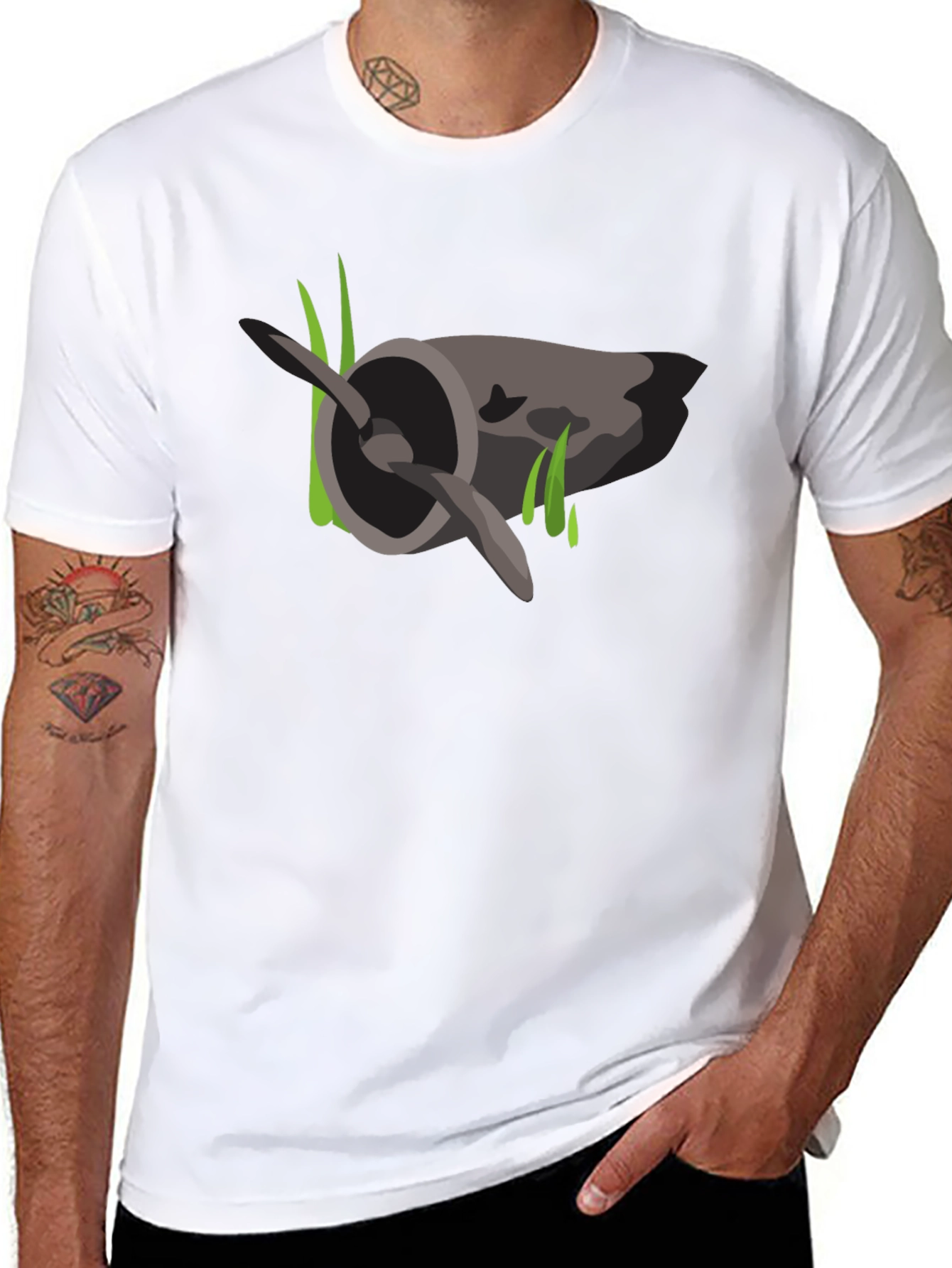 Mossy Plane Propeller Graphic T-Shirt