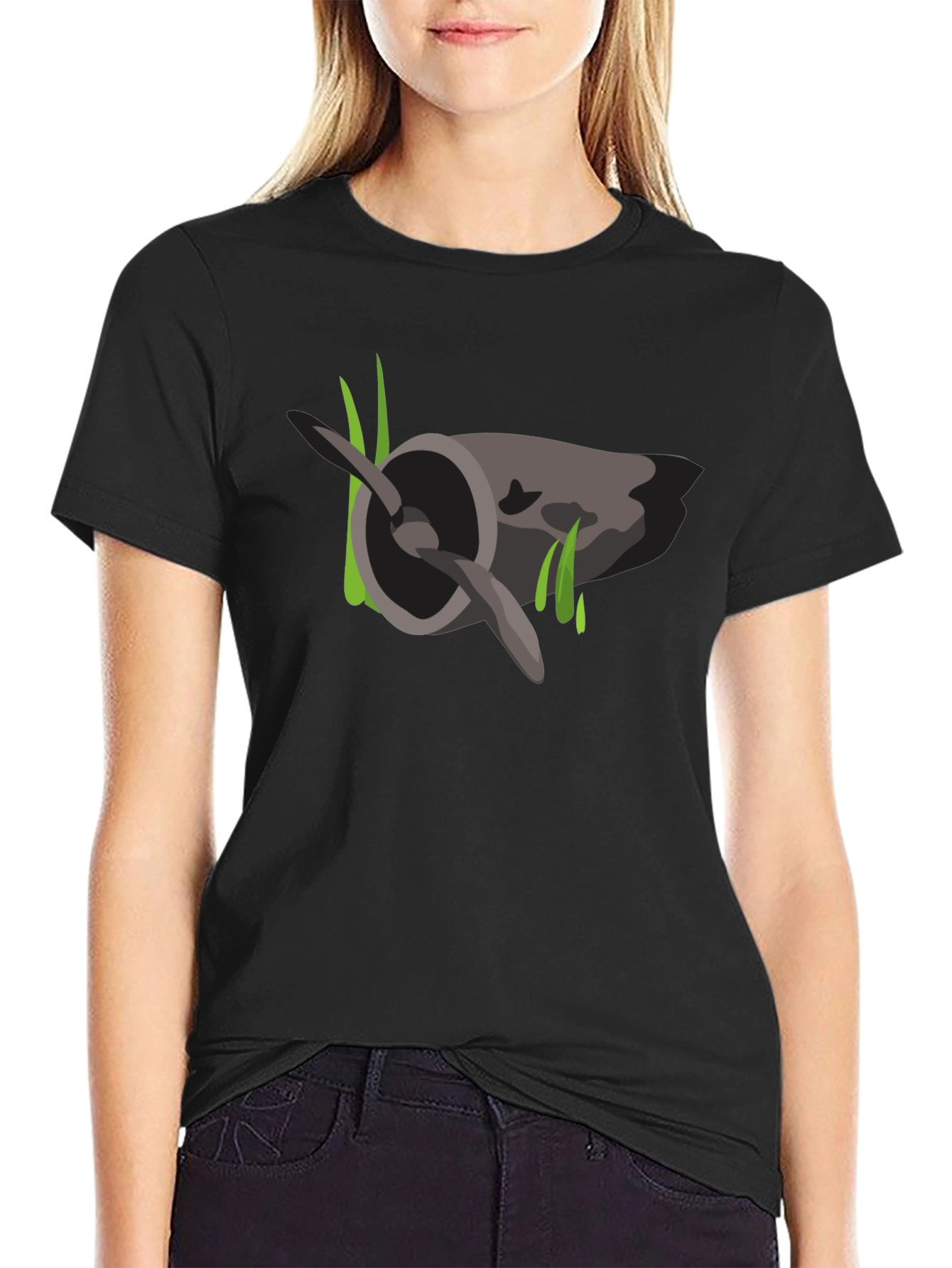 Mossy Plane Propeller Graphic T-Shirt