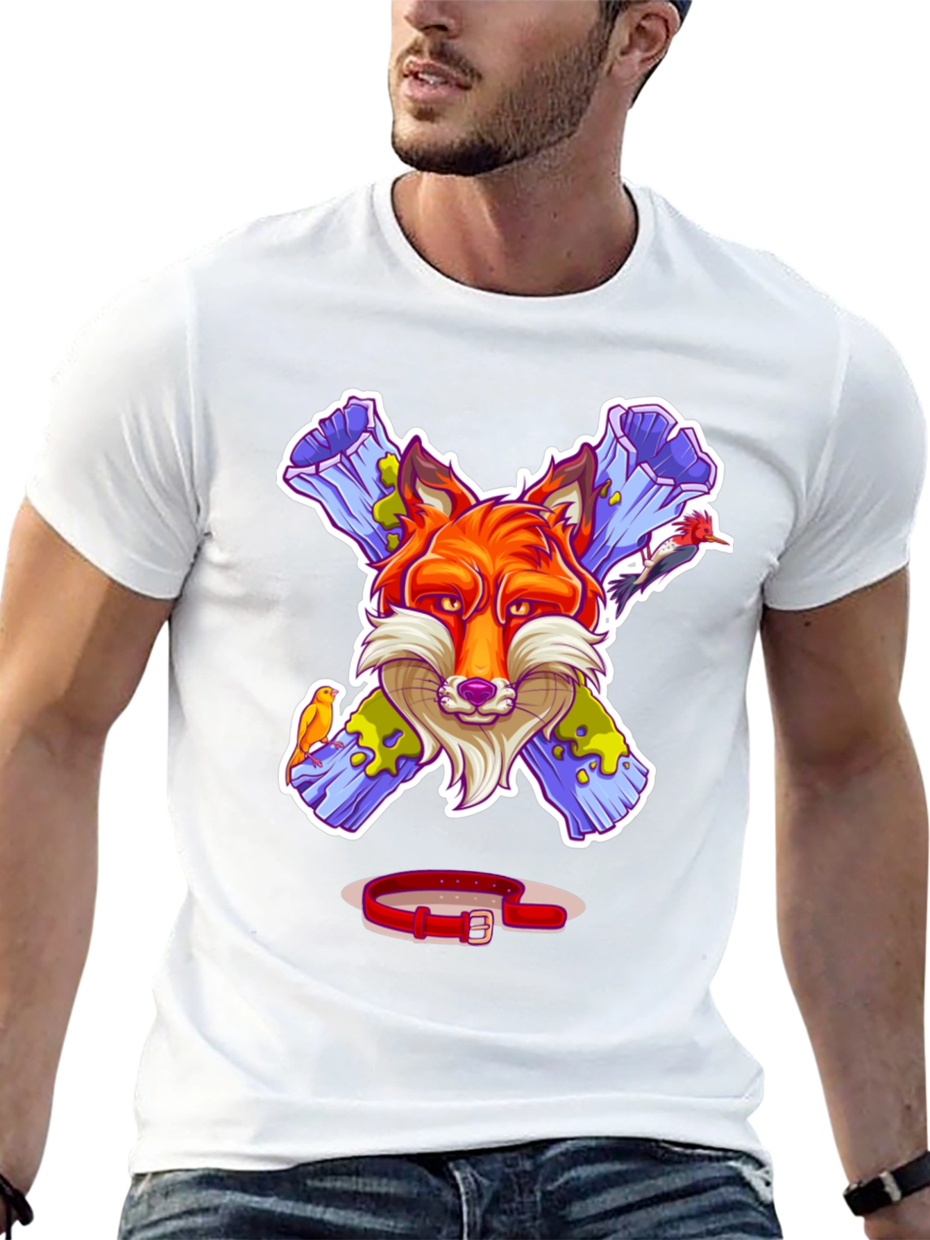 Fox Graphic Tee - Unique Animal Design