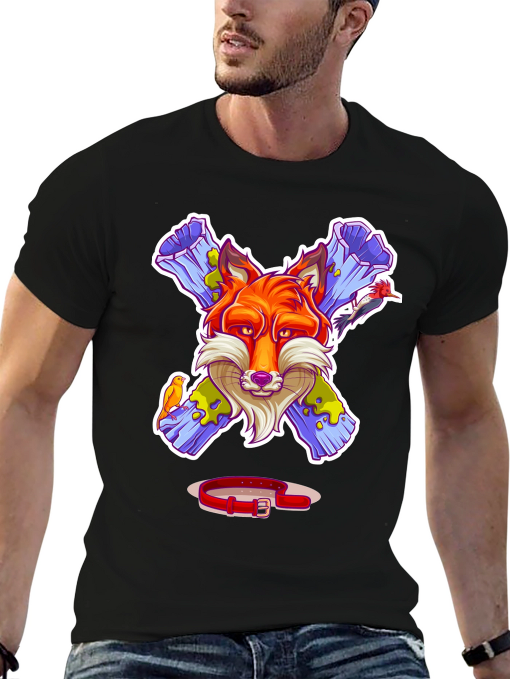 Fox Graphic Tee - Unique Animal Design