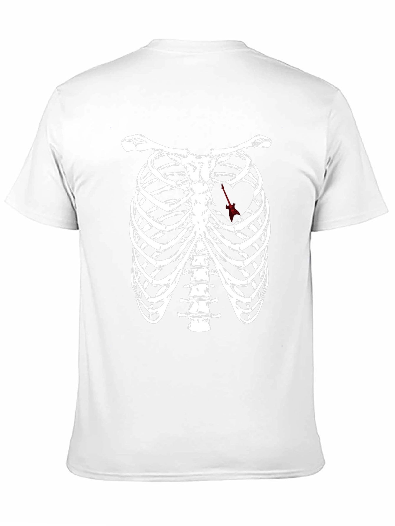 Rib Cage Arrow Heart Graphic Tee - Black