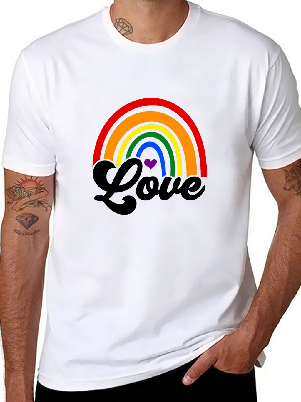 Rainbow Love Graphic Tee - Pride T-Shirt