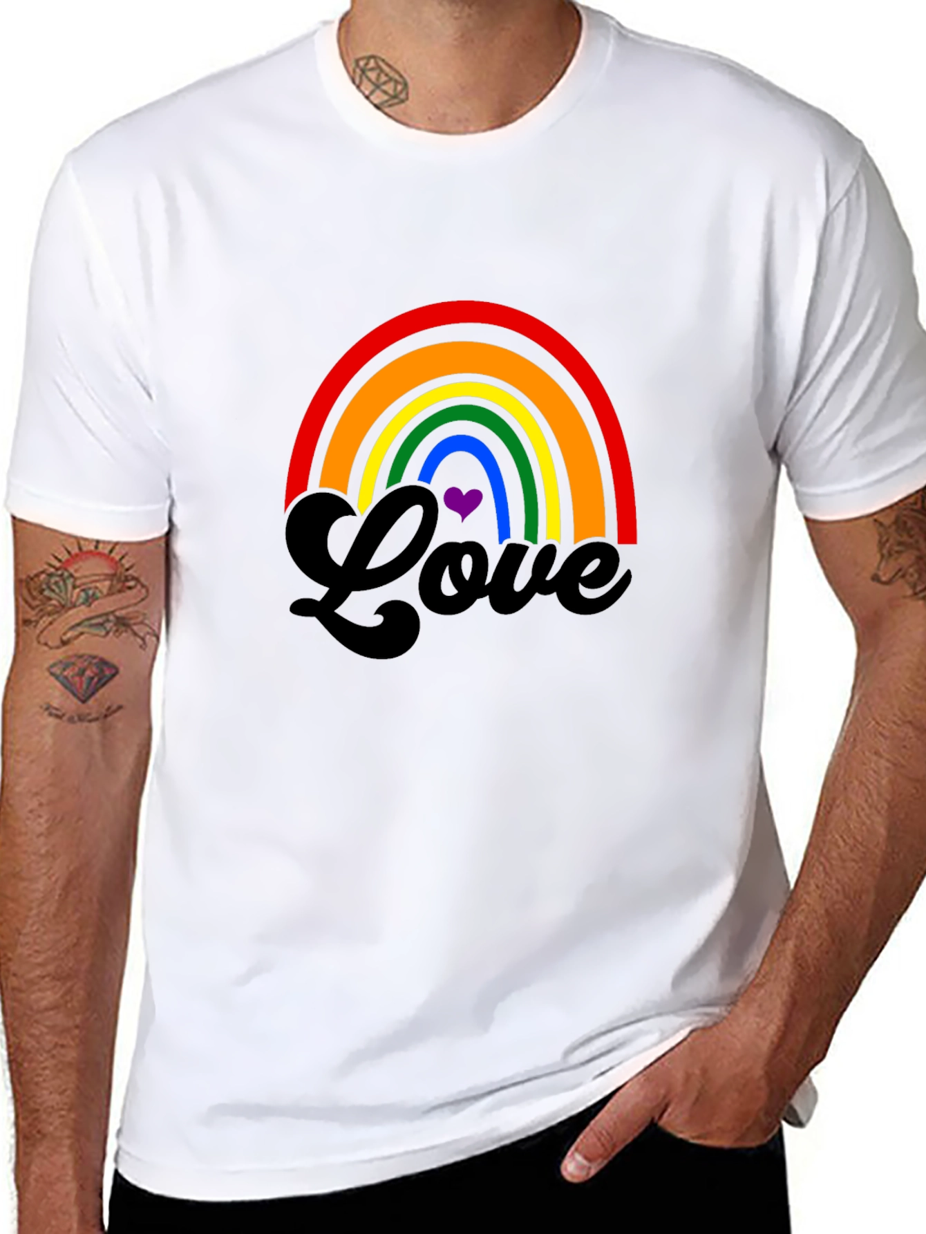 Rainbow Love Graphic Tee - Pride T-Shirt