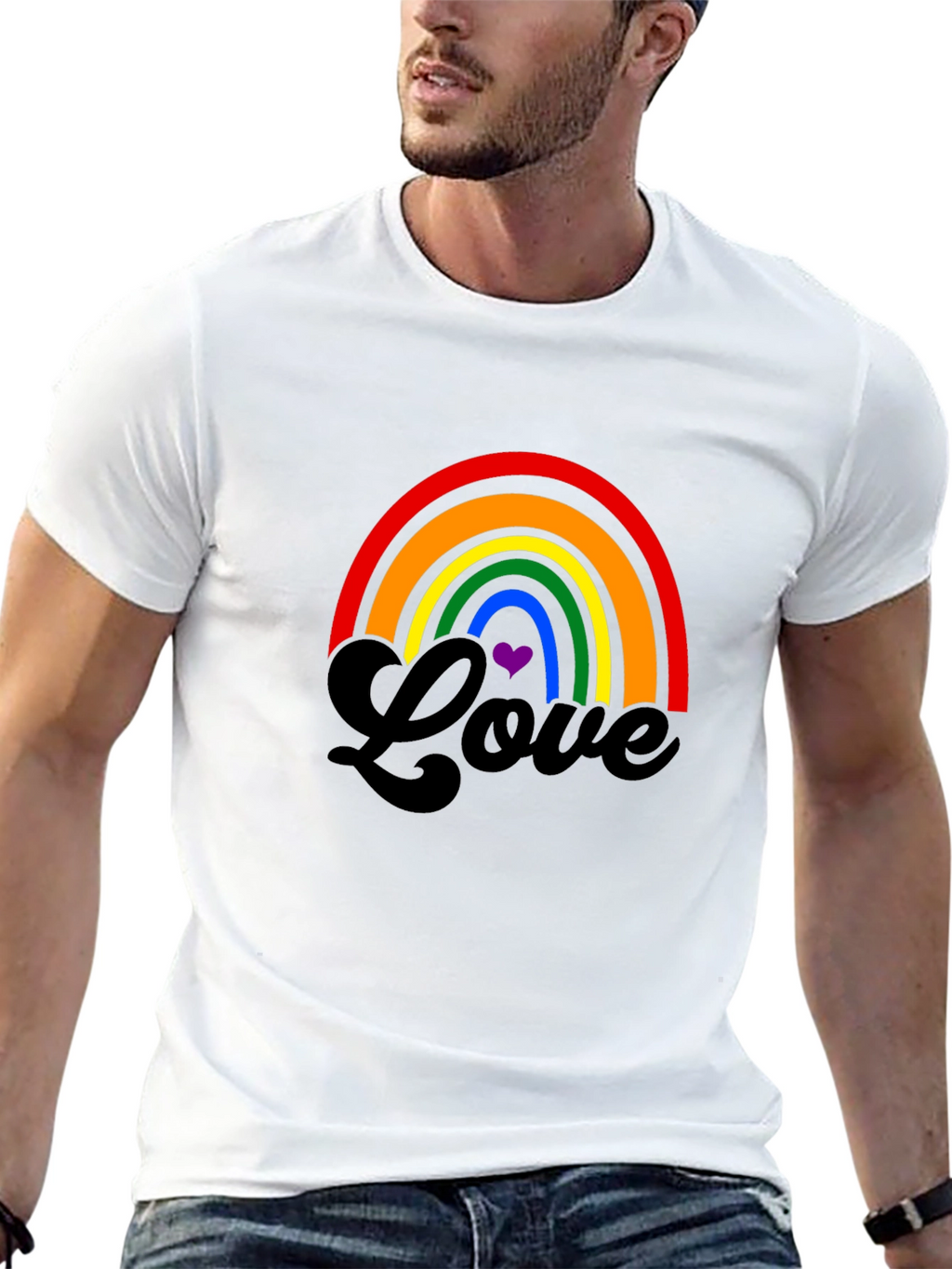 Rainbow Love Graphic Tee - Pride T-Shirt