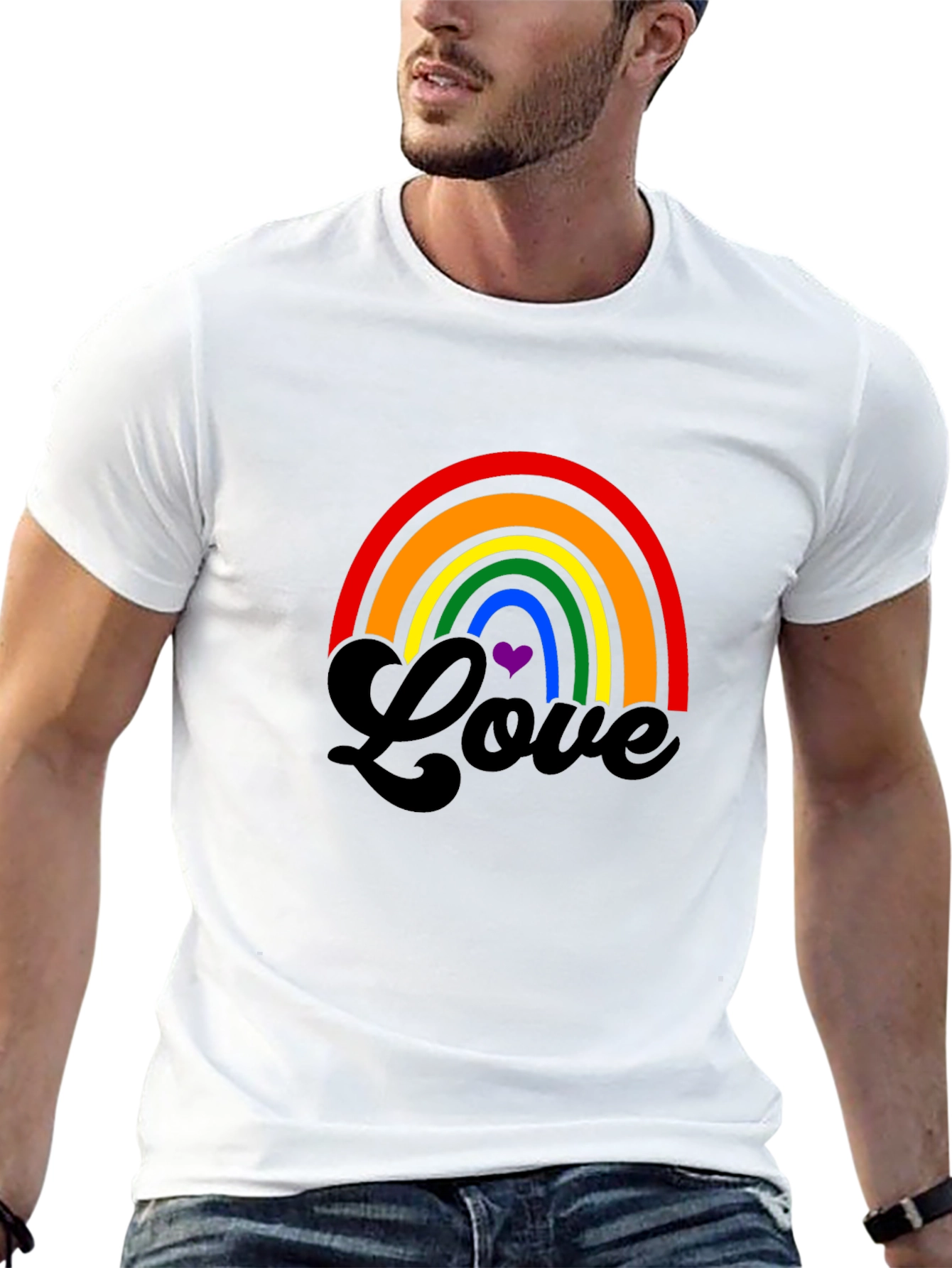 Rainbow Love Graphic Tee - Pride T-Shirt