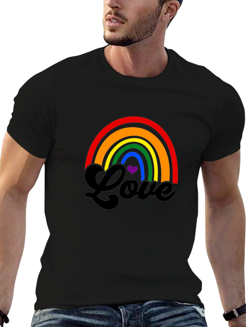 Rainbow Love Graphic Tee - Pride T-Shirt