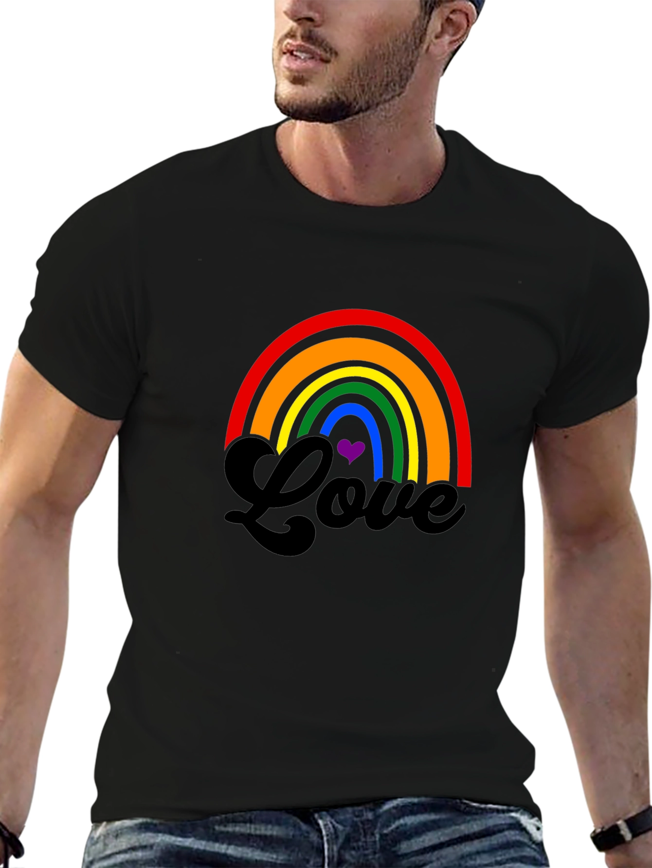Rainbow Love Graphic Tee - Pride T-Shirt