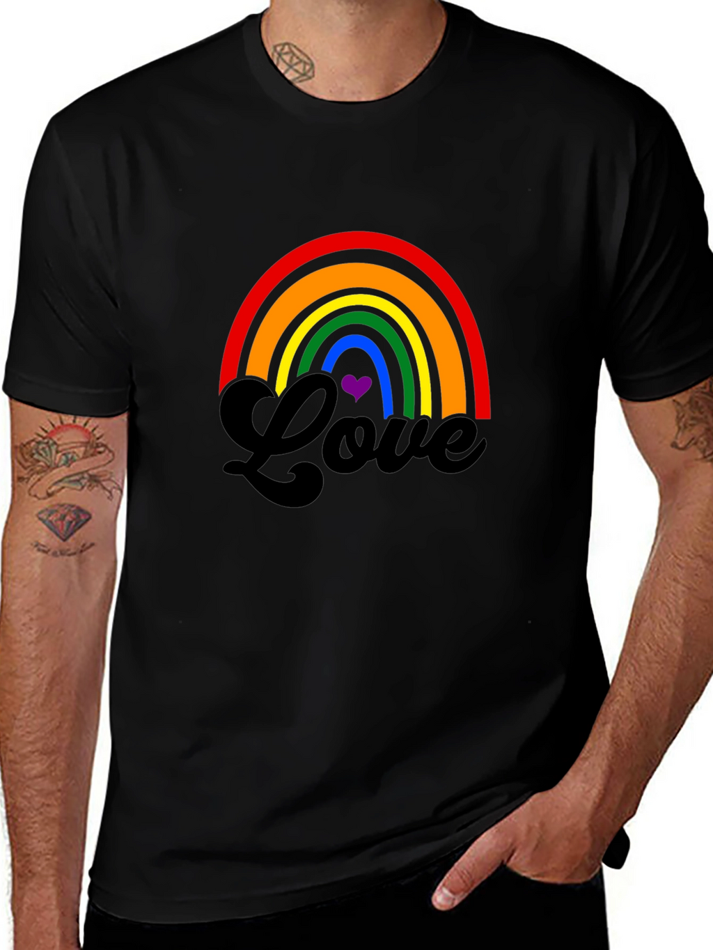 Rainbow Love Graphic Tee - Pride T-Shirt
