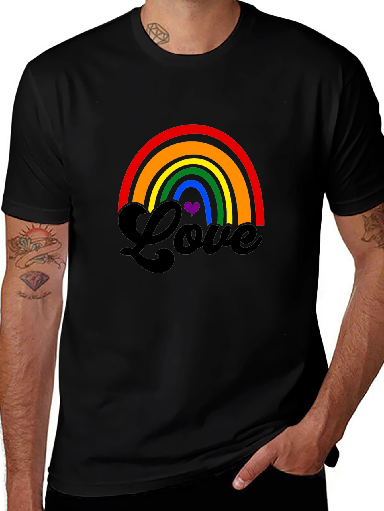 Rainbow Love Graphic Tee - Pride T-Shirt