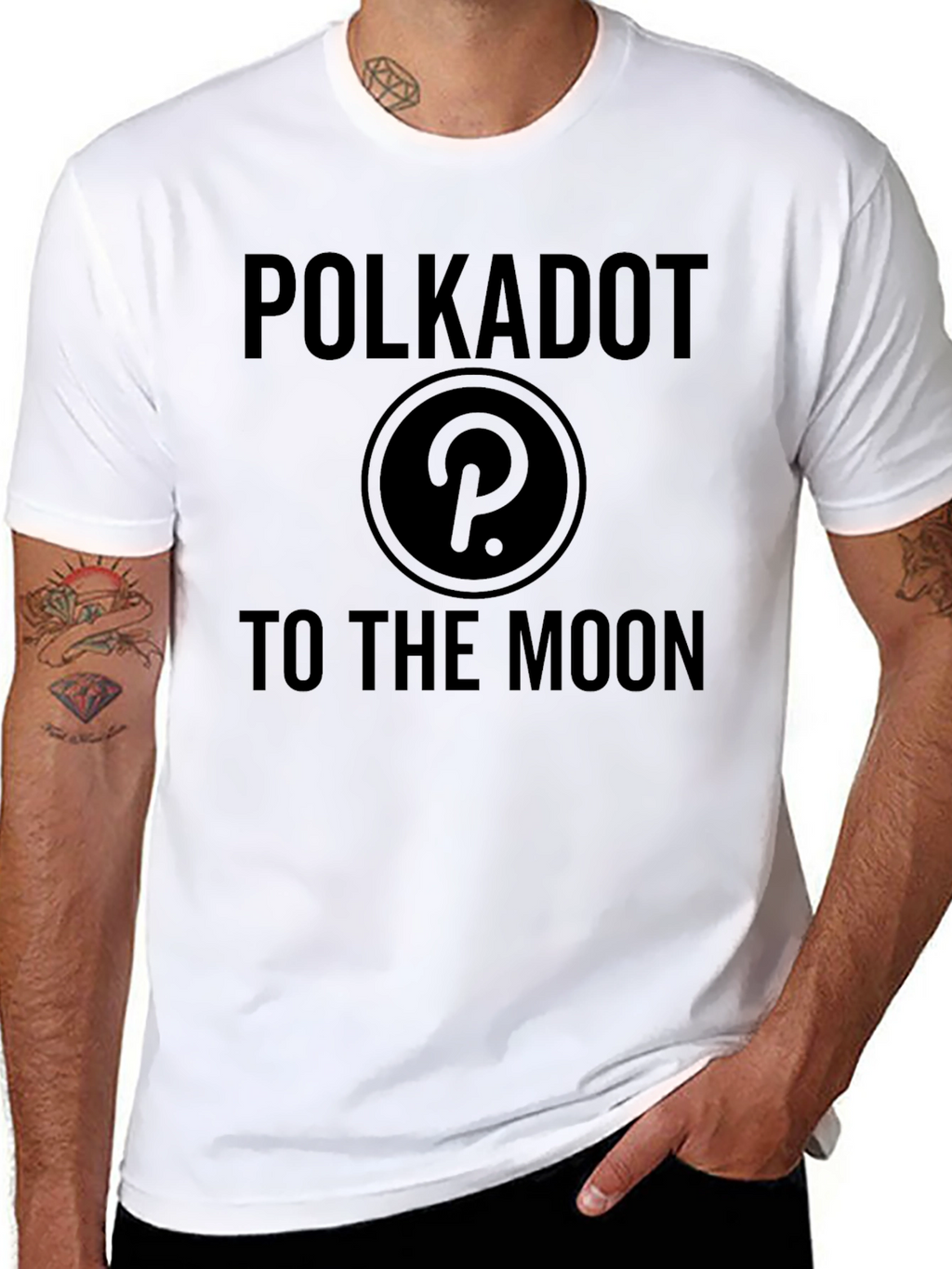 Polkadot to the Moon Black T-Shirt