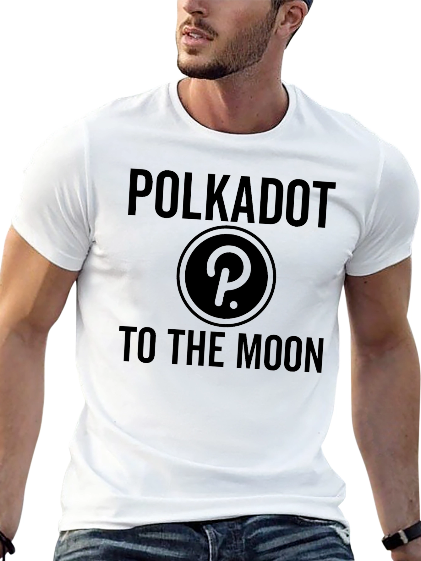 Polkadot to the Moon Black T-Shirt