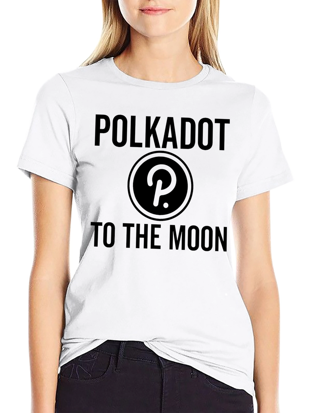 Polkadot to the Moon Black T-Shirt