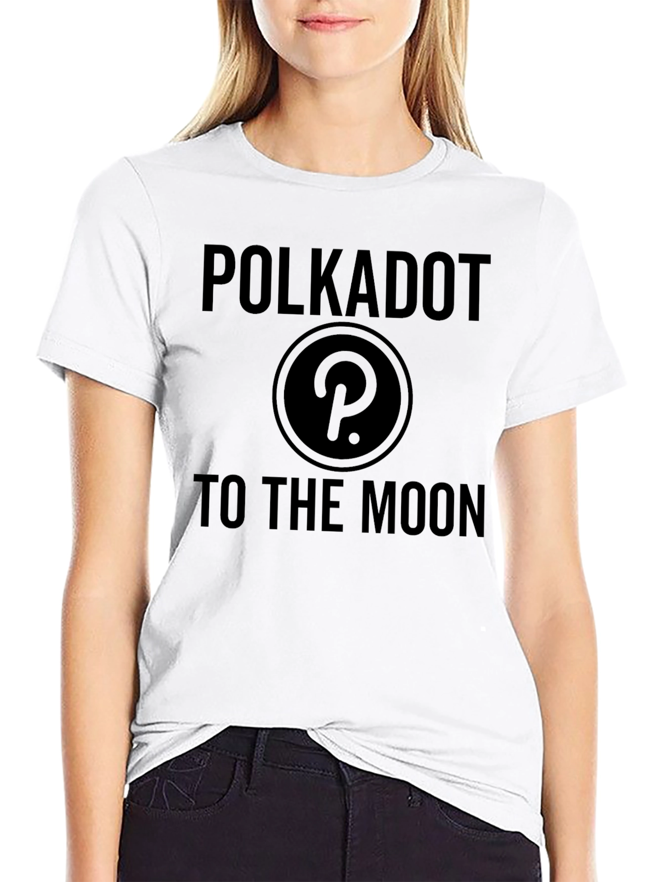 Polkadot to the Moon Black T-Shirt