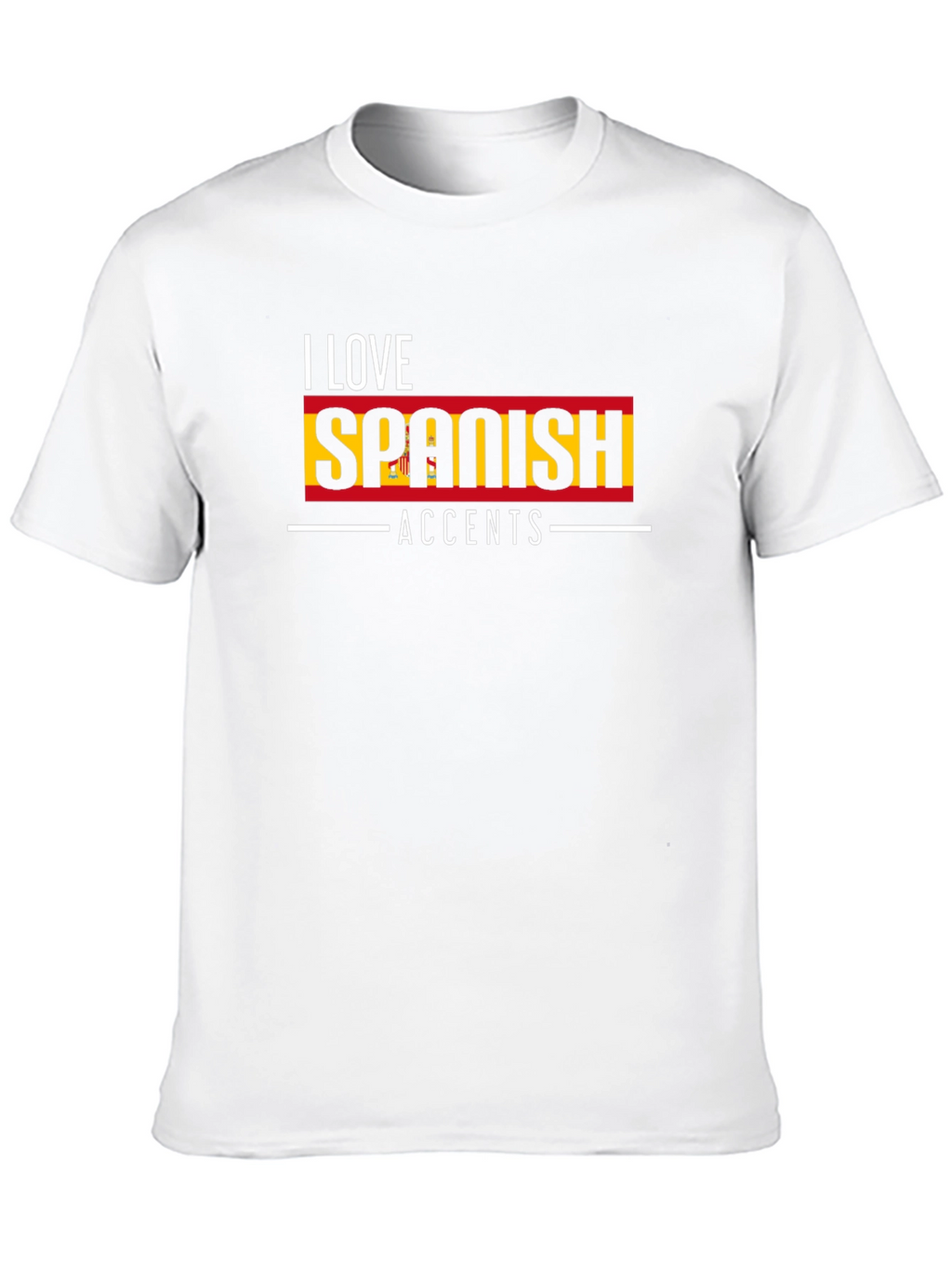 I Love Spanish Accents T-Shirt - Black