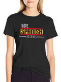 I Love Spanish Accents T-Shirt - Black