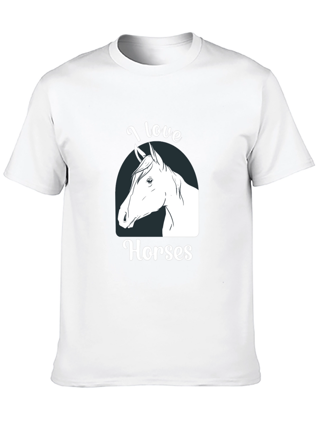 I Love Horses Graphic T-Shirt Black