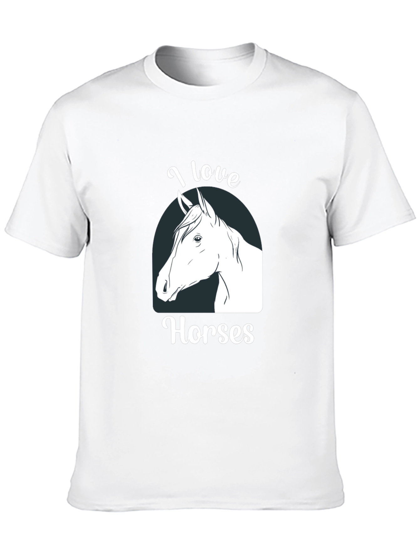 I Love Horses Graphic T-Shirt Black