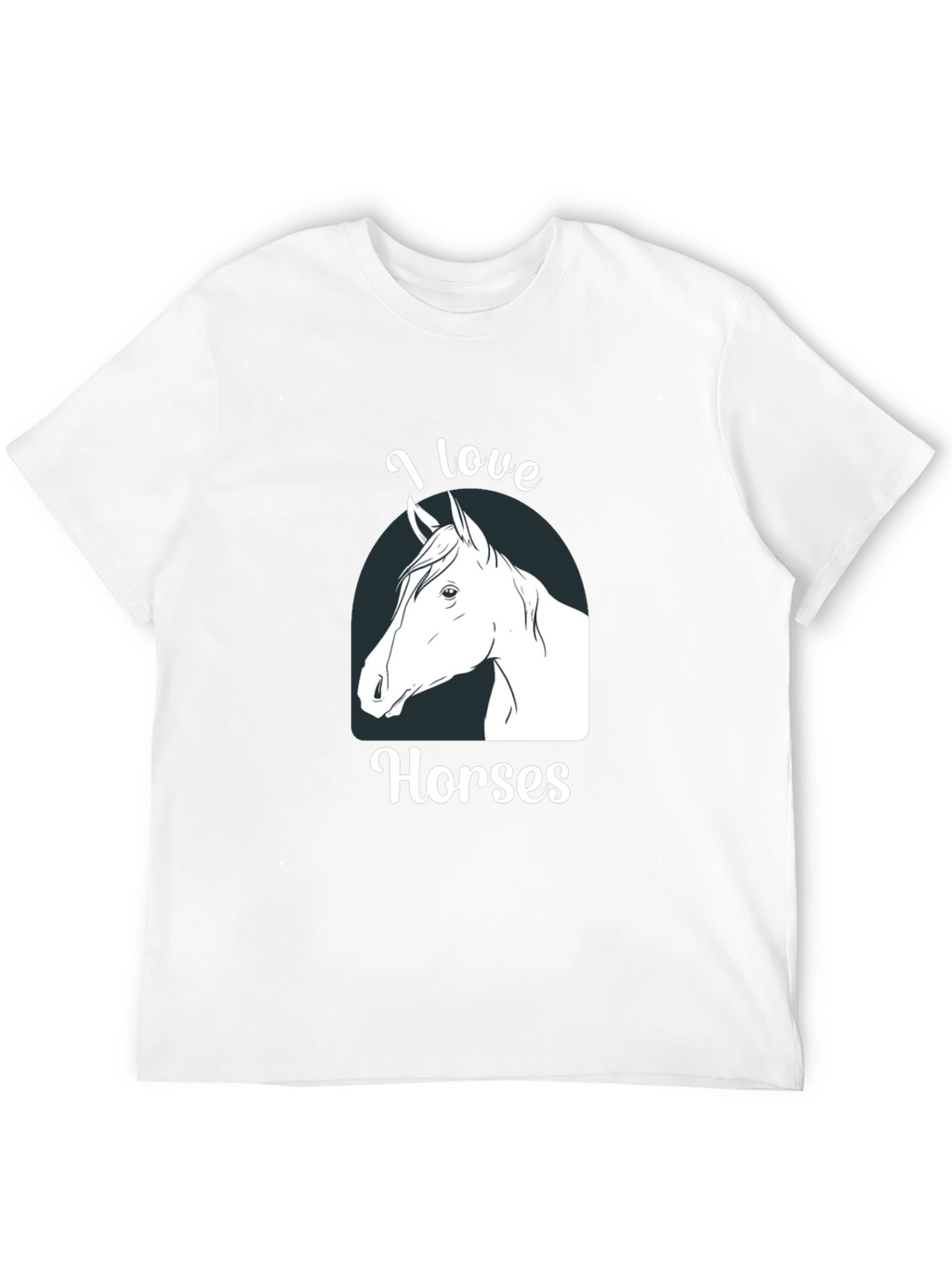 I Love Horses Graphic T-Shirt Black